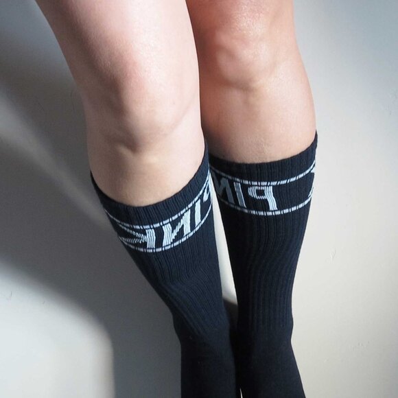 Victoria's Secret PINK Over The Calf Dark Blue NWOT OS Fits Most - Picture 7 of 7